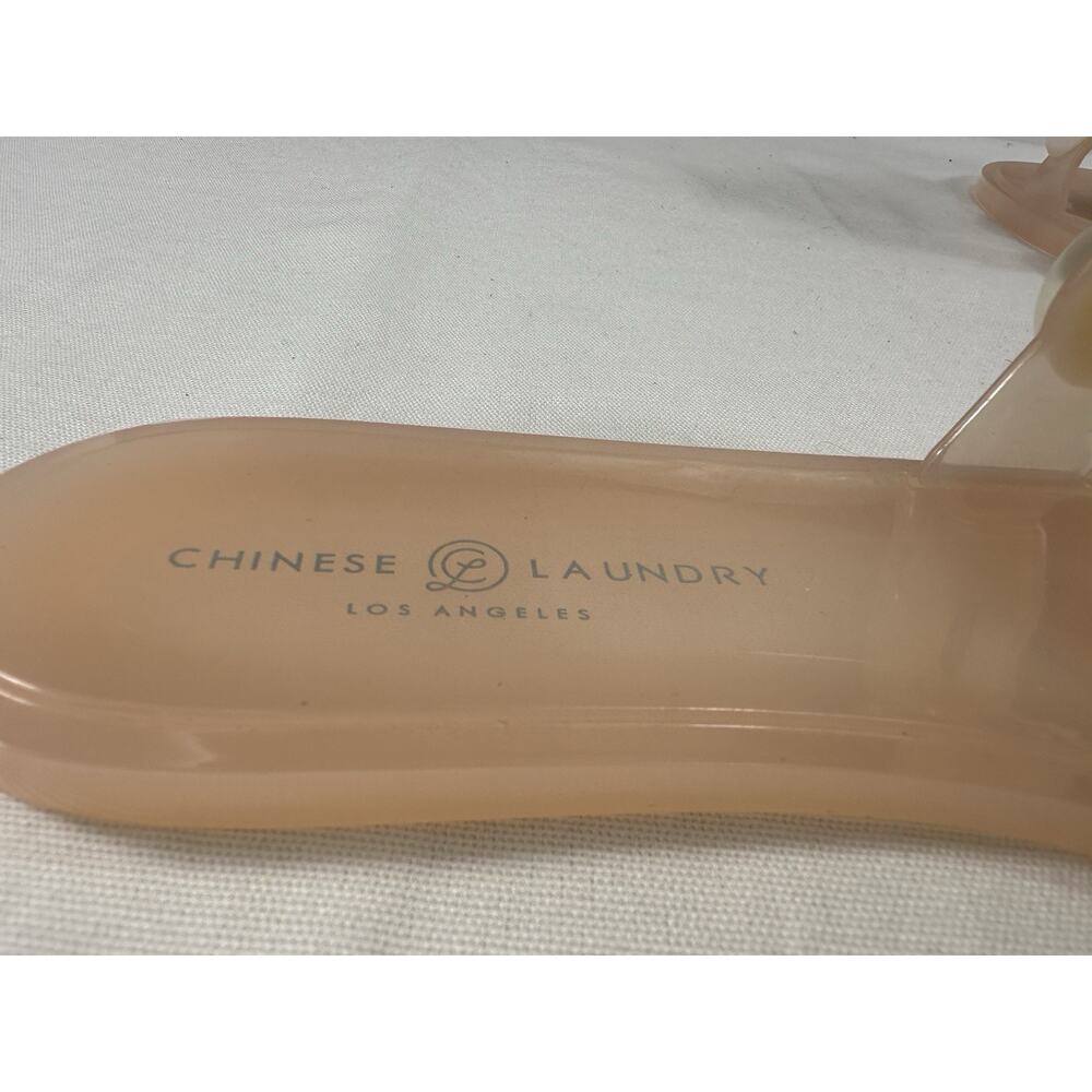 Chinese Laundry Womens Open Toe Pearl Embellished Rubber Slides Pink Size 7 - Picture 8 of 11